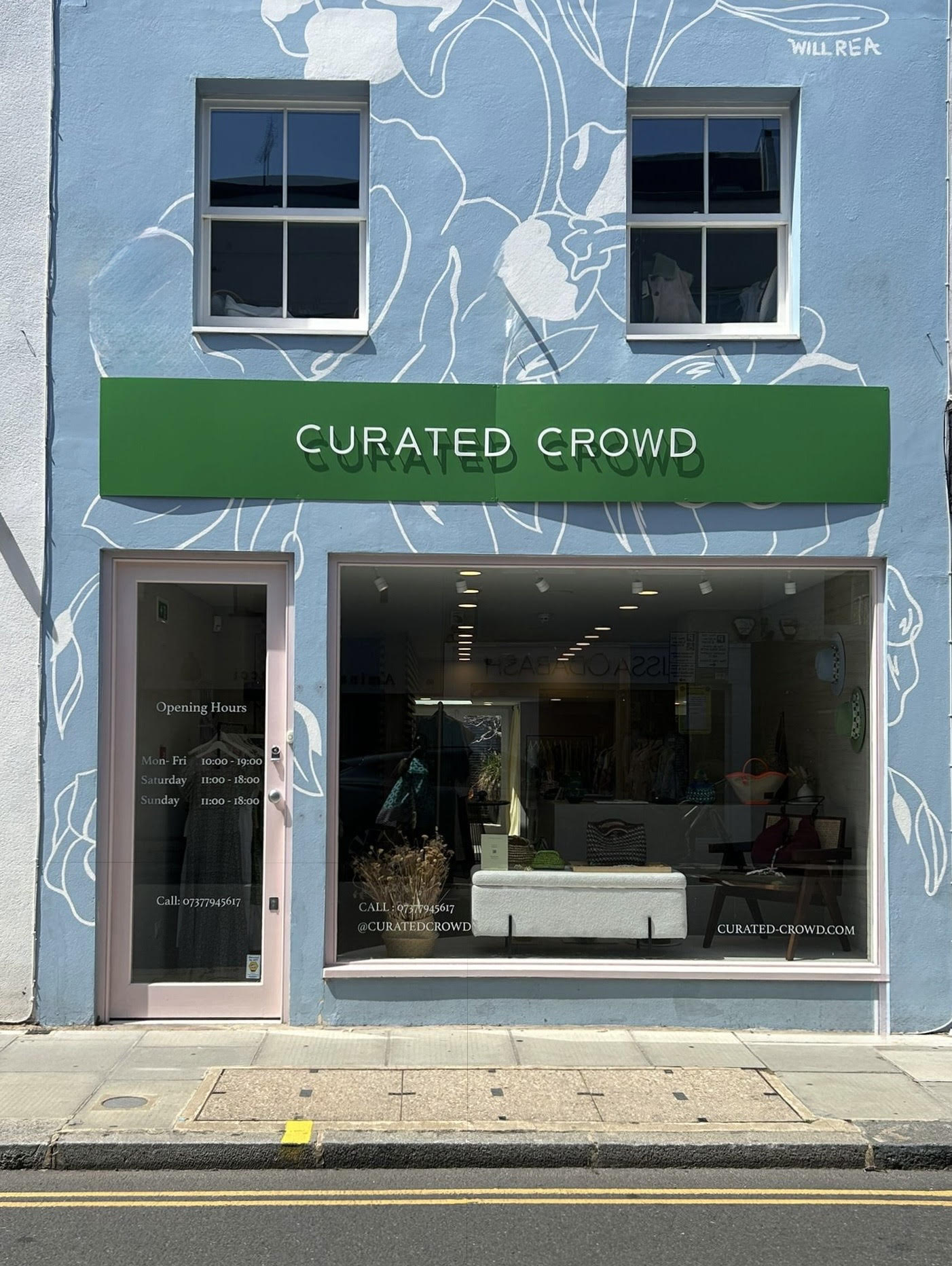 Curated Crowd storefront in Chelsea, London